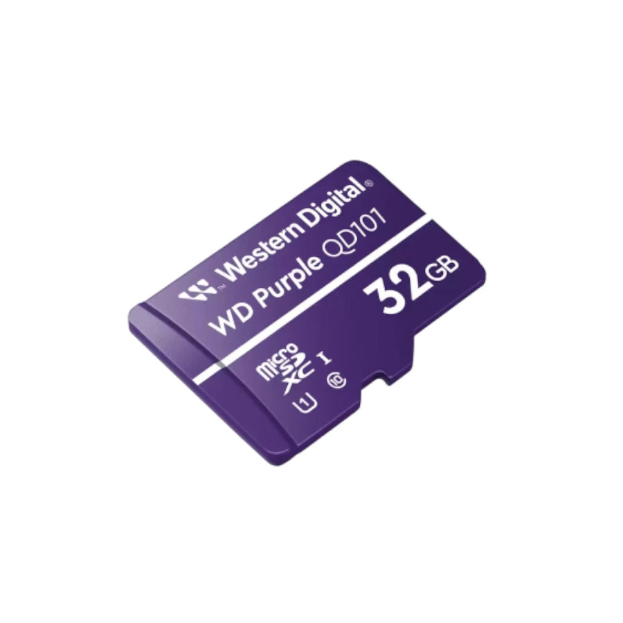 Memoria Micro SD Western Digital Purple WDD32G1P0C 32 GB Micro SC QD101- 1UHS Clase 10 para videovigilancia.