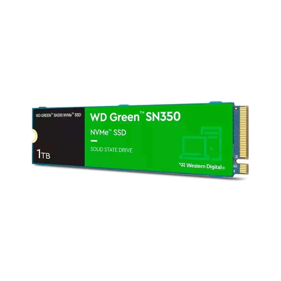 Unidad De Estado Solido SSD Interno Western Digital Green SN350 1TB M.2 2280 PCIe 3.0 NVMe Lect 2400/1850 MBs para PC y Lap