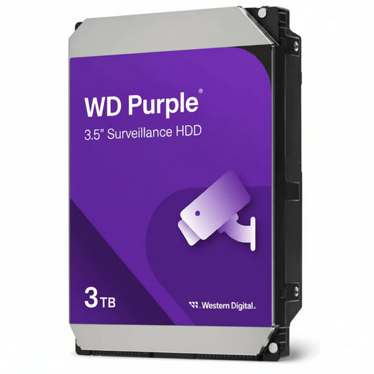 Disco Duro Western Digital Interno Purple 3TB 3.5 5400RPM SATA lll 6Gbit/s Caché 128MB para Videovigilancia