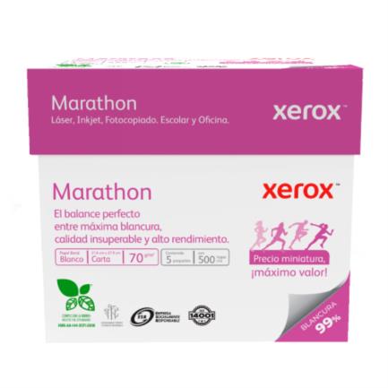 Papel Cortado Xerox Bond Marathon 70gr Carta 99% Blancura C/5000 Hojas