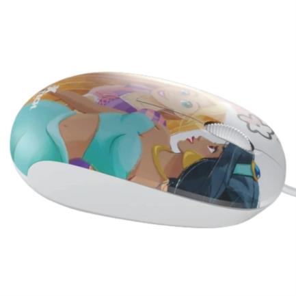 Mouse Princesas Disney con cable XTech XTM-D406PS - 3 botones - 1200DPI - Ambidiestro