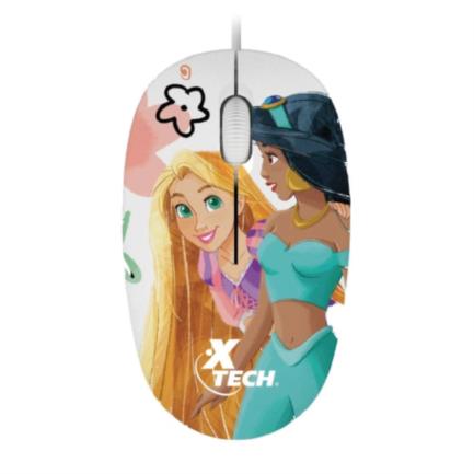 Mouse Princesas Disney con cable XTech XTM-D406PS - 3 botones - 1200DPI - Ambidiestro