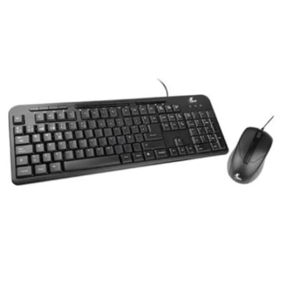 Combo teclado multimedia y mouse espaÃ±ol cableados XTech XTK-301S - Color Negro