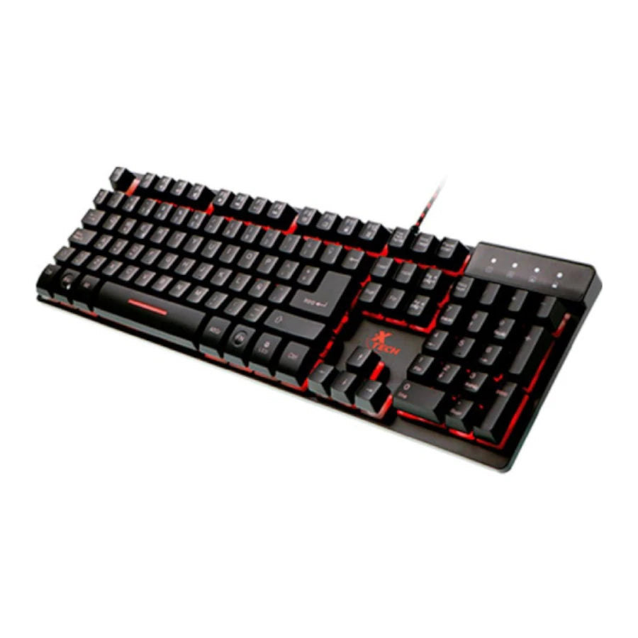 Teclado Xtech gaming LED Revenger XTK-520S - TamaÃ±o full size - Conexion USB - EspaÃ±ol - Color Negro