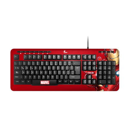 Teclado XTech Full Size Iron Man XTK-M401IM - Teclas multimedia - EspaÃ±ol - Conexion USB