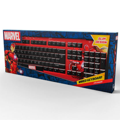 Teclado XTech Full Size Capitan America Marvel XTech XTK-M401CA - Teclas multimedia - EspaÃ±ol - Conexion USB