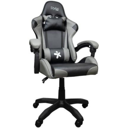 Silla Stylos Gamer Brazo Ajustable Color Negro-Gris