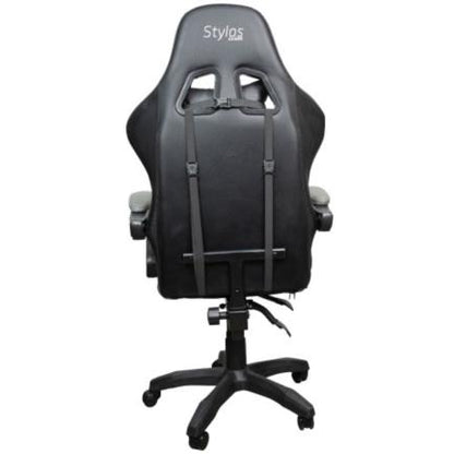 Silla Stylos Gamer Brazo Ajustable Color Negro-Gris