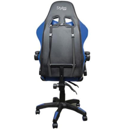 Silla Stylos Gamer Brazo Ajustable Color Negro-Azul