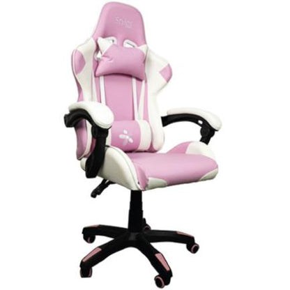 Silla Stylos Gamer Brazo Ajustable Color Blanco-Rosa