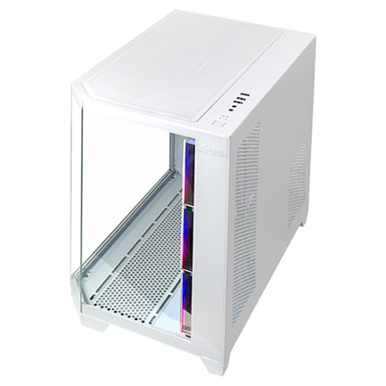Gabinete Gamer Xzeal Mid Tower XZ150 ATX Panel Vidrio + Metal 2xUSB1.0 + 1xUSD3.0 + 1x3.5mm + 4 ARGB Ventiladores Blanco
