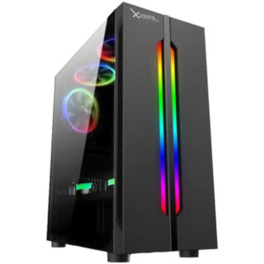 Gabinete Básico Stylos Xzeal 120 3 Ventiladores Color Negro