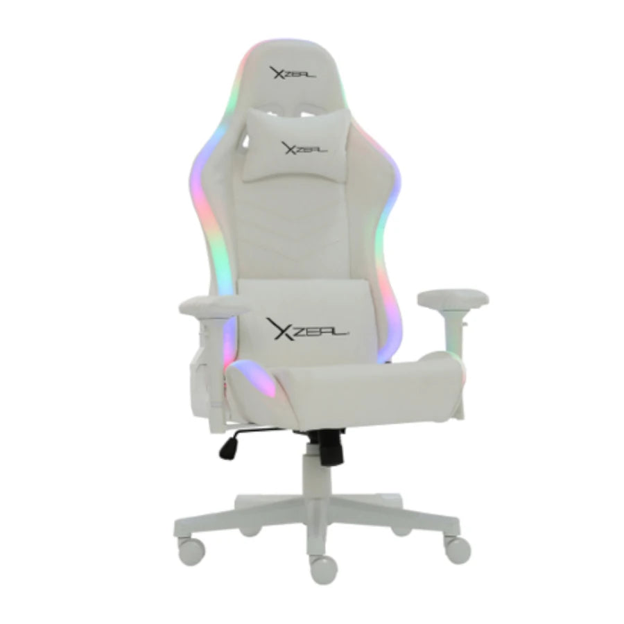Silla Gamer Xzeal XZ15 RGB 4D Blanco