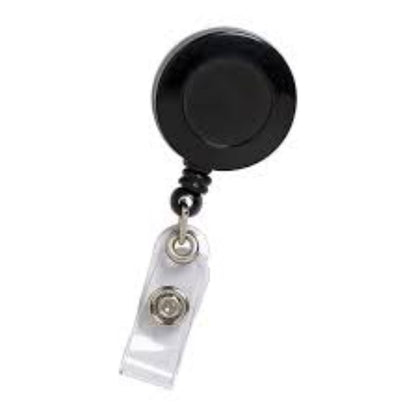 Porta Gafetes Mae Tipo Yoyo Negro Solido C/10