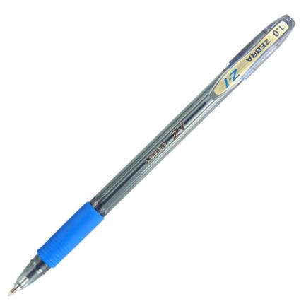 Bolígrafo Zebra Z-1 Punto Mediano 1.0mm Tinta Híbrida Color Azul C/12 Pzas