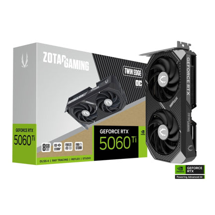 Tarjeta de Video Zotac NVIDIA GeForce RTX 5060 Ti 8GB Twin Edge OC 8GB 128-bit GDDR7 PCI Express x8 5.0