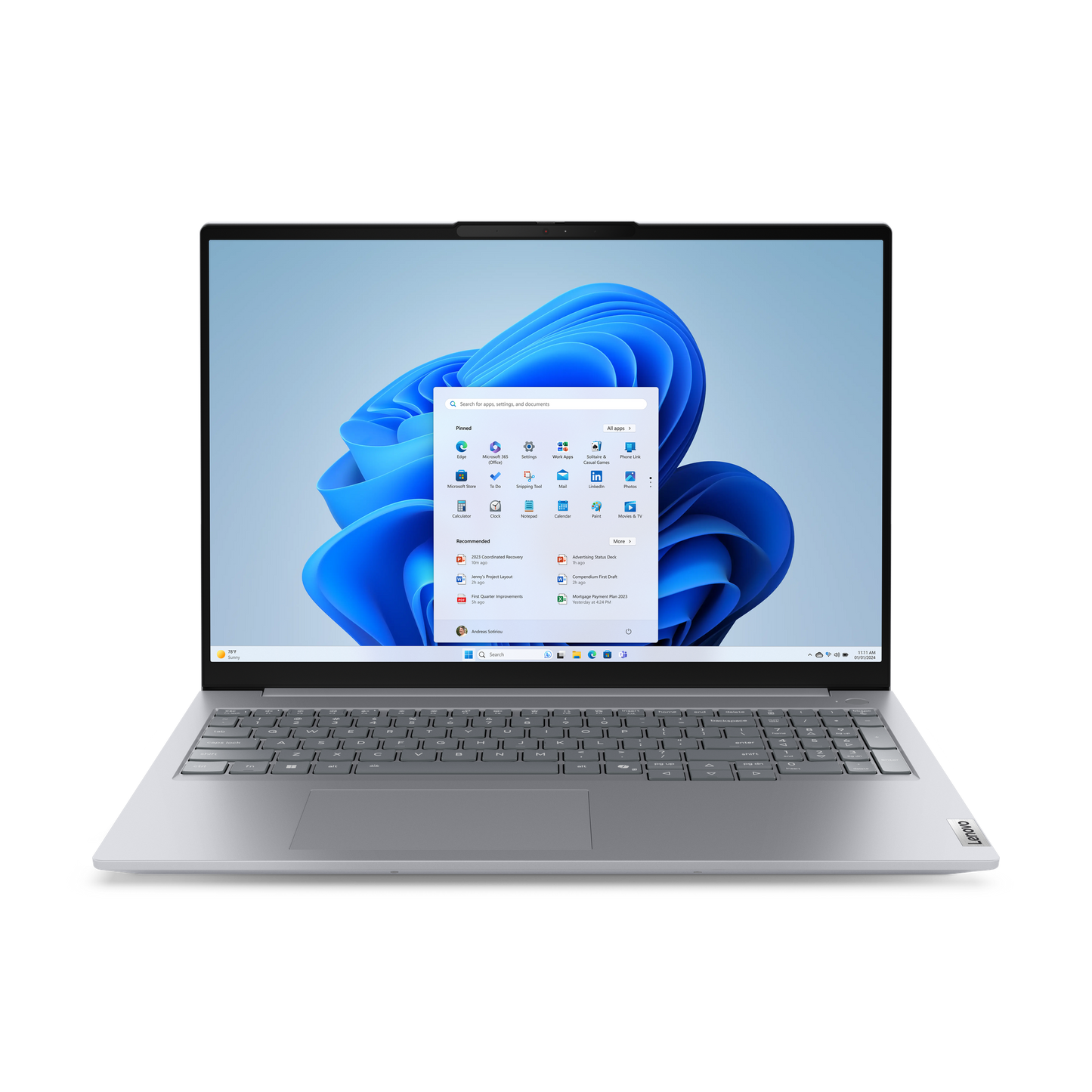 Laptop Lenovo ThinkBook 16 G8 16" Intel Core 5 210H NoTouch Win 11 Pro 64 16GB 512GB SSD Intel Graphics 1CourierCarryin