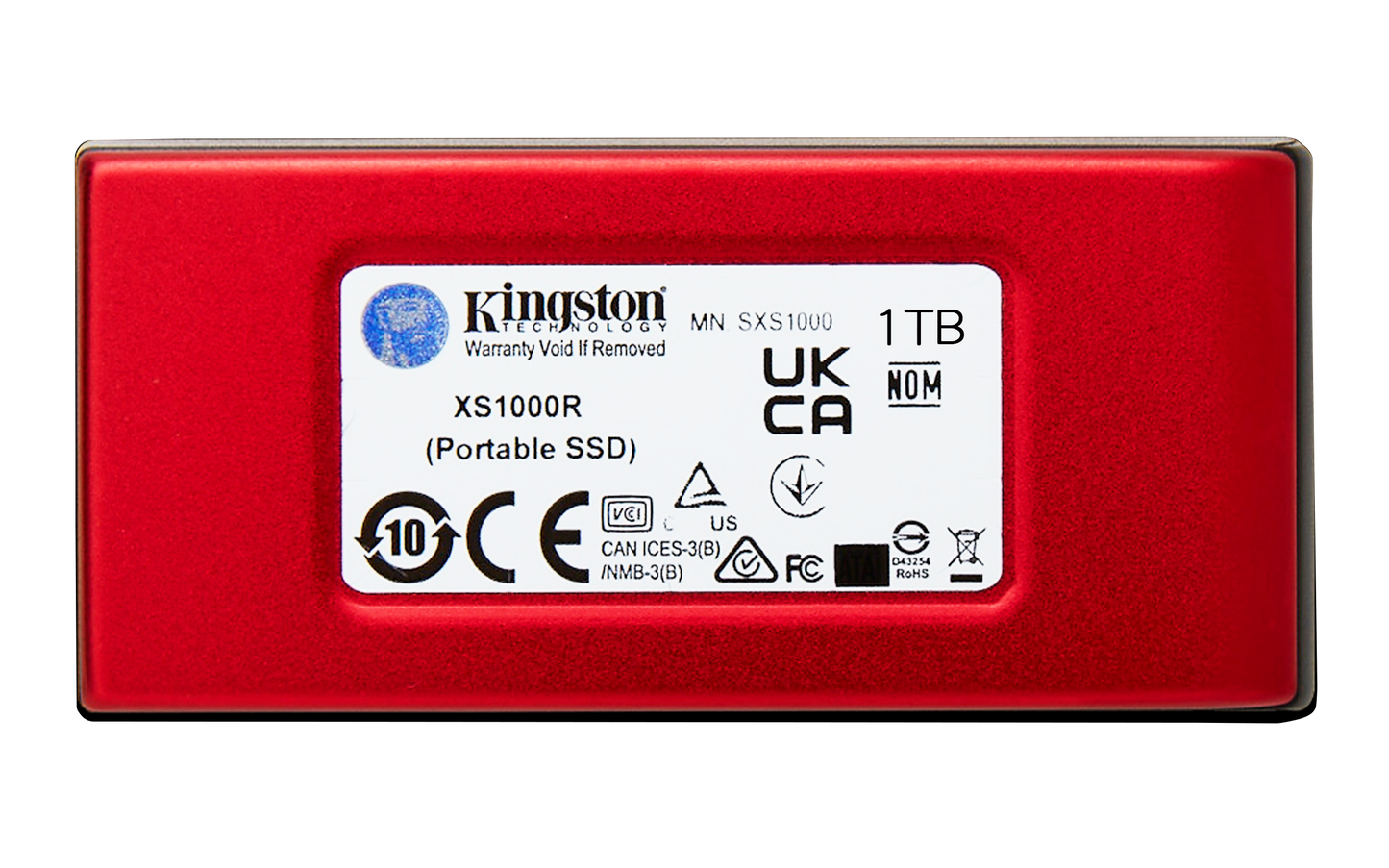 Unidad de Estado Solido SSD Externo Kingston XS1000 1TB USB Color Rojo