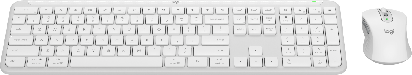 Kit Teclado y Mouse Logitech MK950 Inalambrico off white