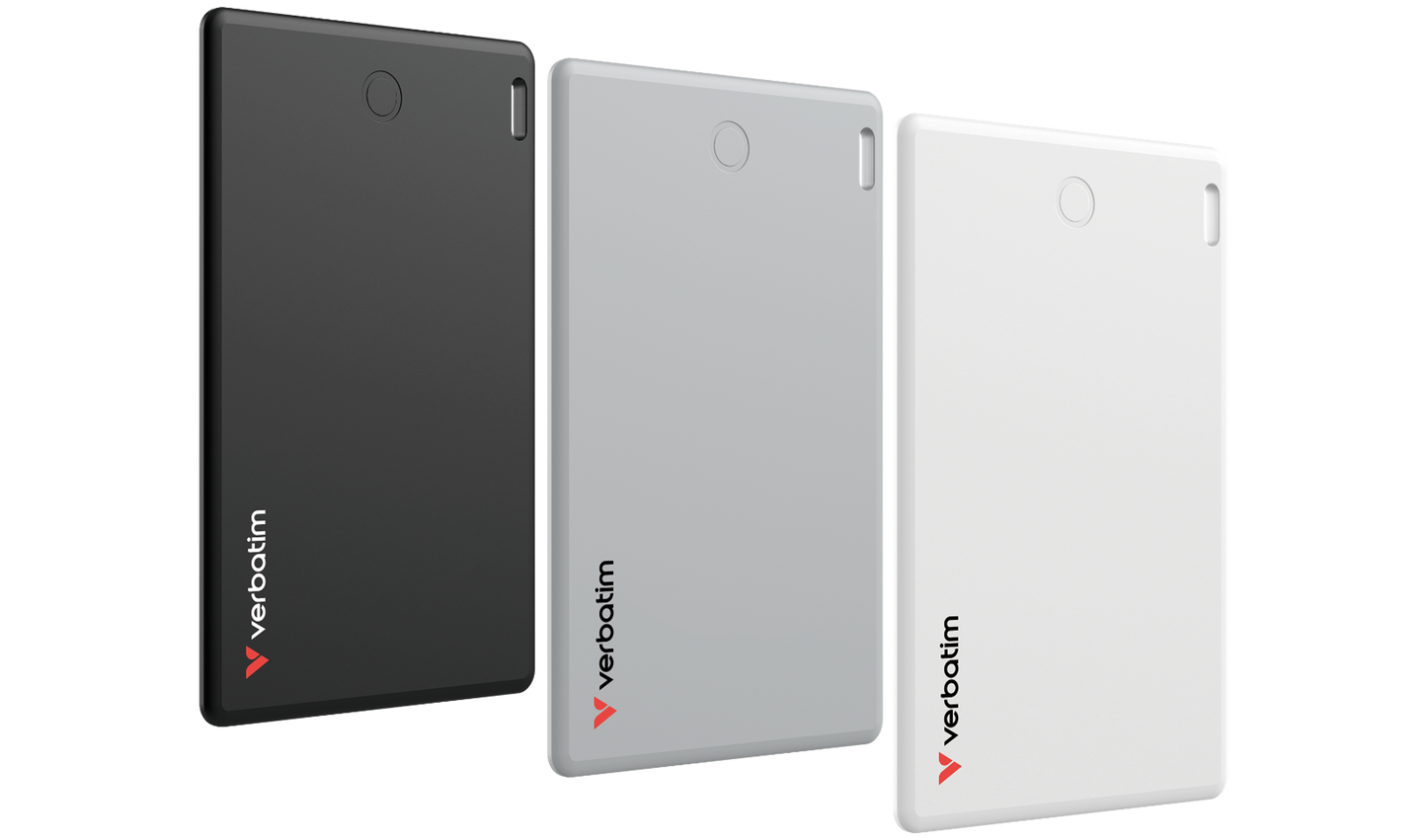 Localizador Verbatim My Finder Bluetooth Tarjeta 3 pack Negro Gris y Blanco