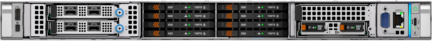 Servidor Dell R470 Intel Xeon6 Performance 6511P 2.3G 16C 4 x 32GB PERC H965i 480GB SSD iDRAC10 17G PSNBD 3Y