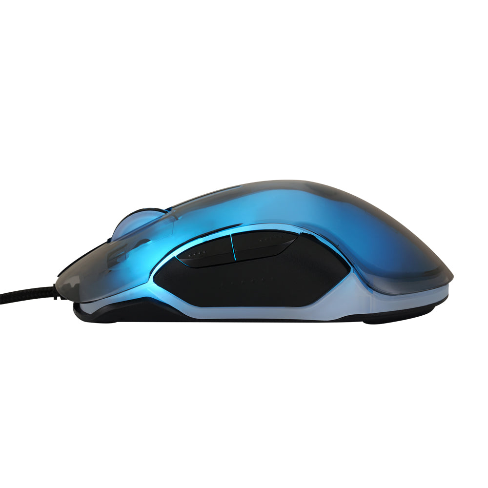 MOUSE VORAGO START THE GAME MO-505 ALAMBRICO RGB NEON HASTA 7.200 DPIS USB TRASPARENTE