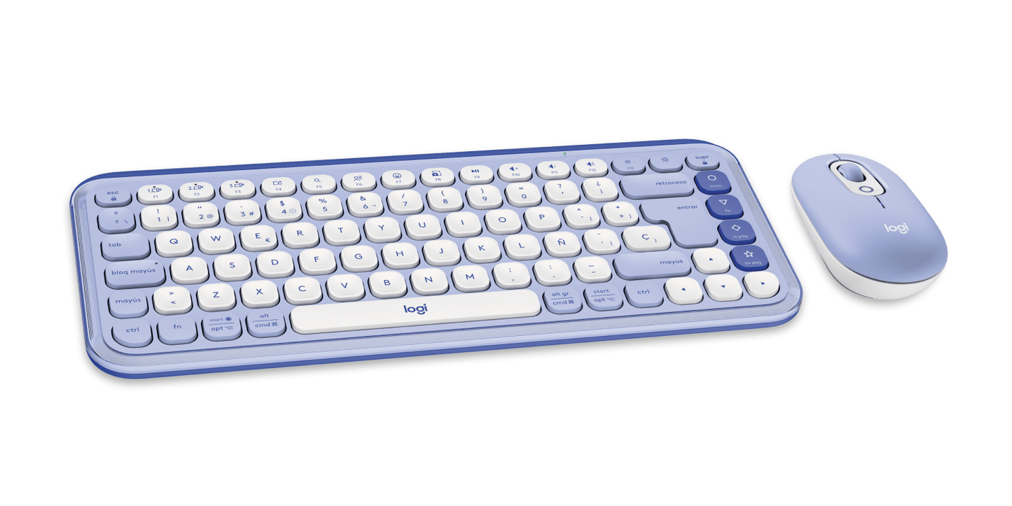 Teclado y Mouse Logitech Pop Icon Lila