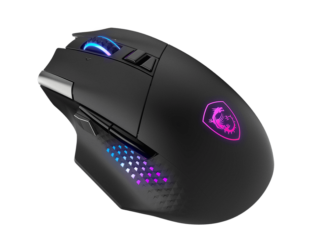 Mouse Inalámbrico Gamer MSI Versa Pro Wireless 26000 dpi RF Wireless/Bluetooth/USB-C Negro