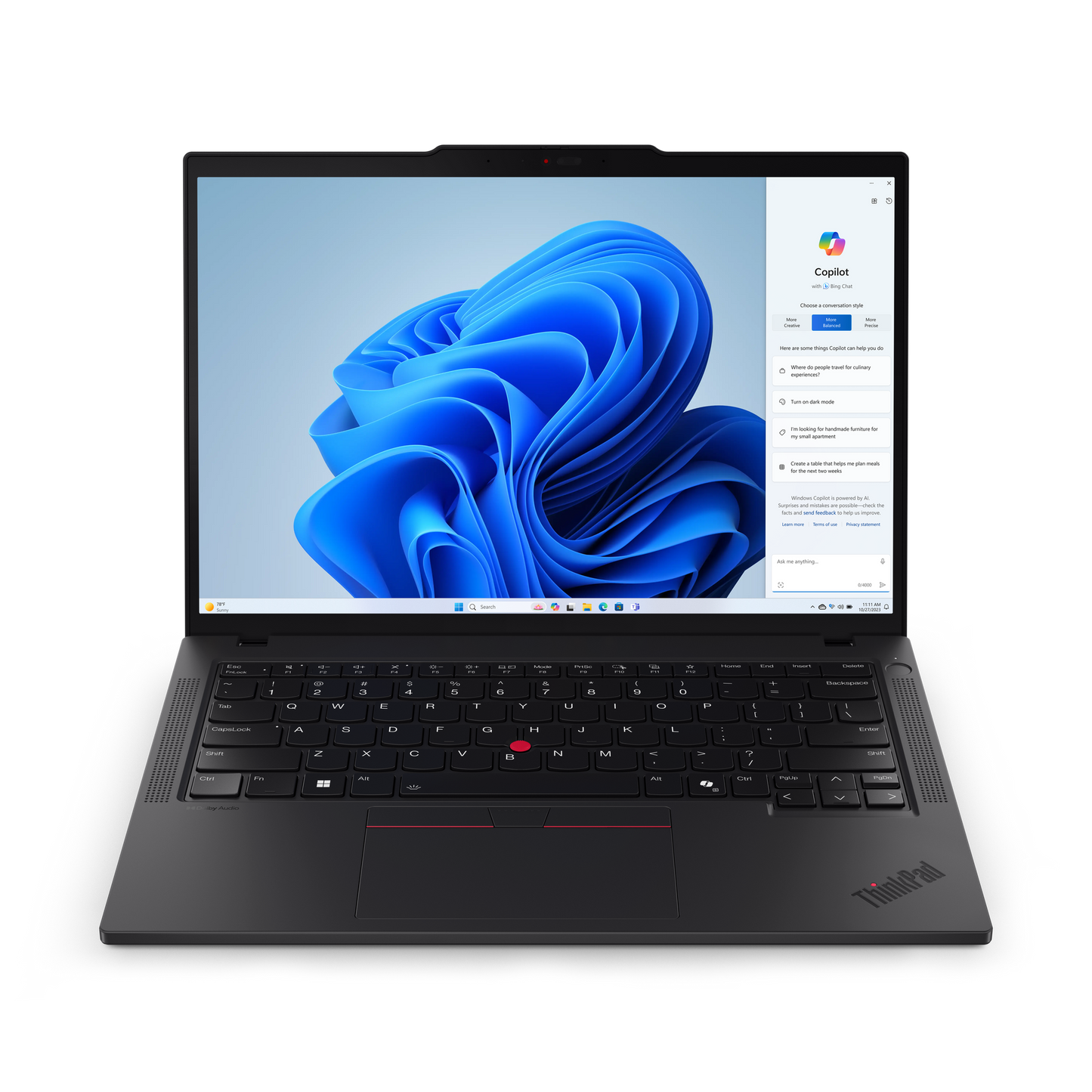 Laptop Lenovo TP T14 G5 IntelCoreUltra 7 155U NonTouch Windows 11Pro 64 32GB 1TB SSD 3YR PremierSupport