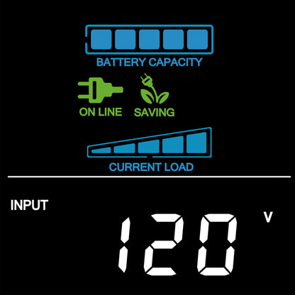 UPS CyberPower GX150C2 1500VA 1000W 120V PFC Activo RGB Panel LCD USB-Cx2