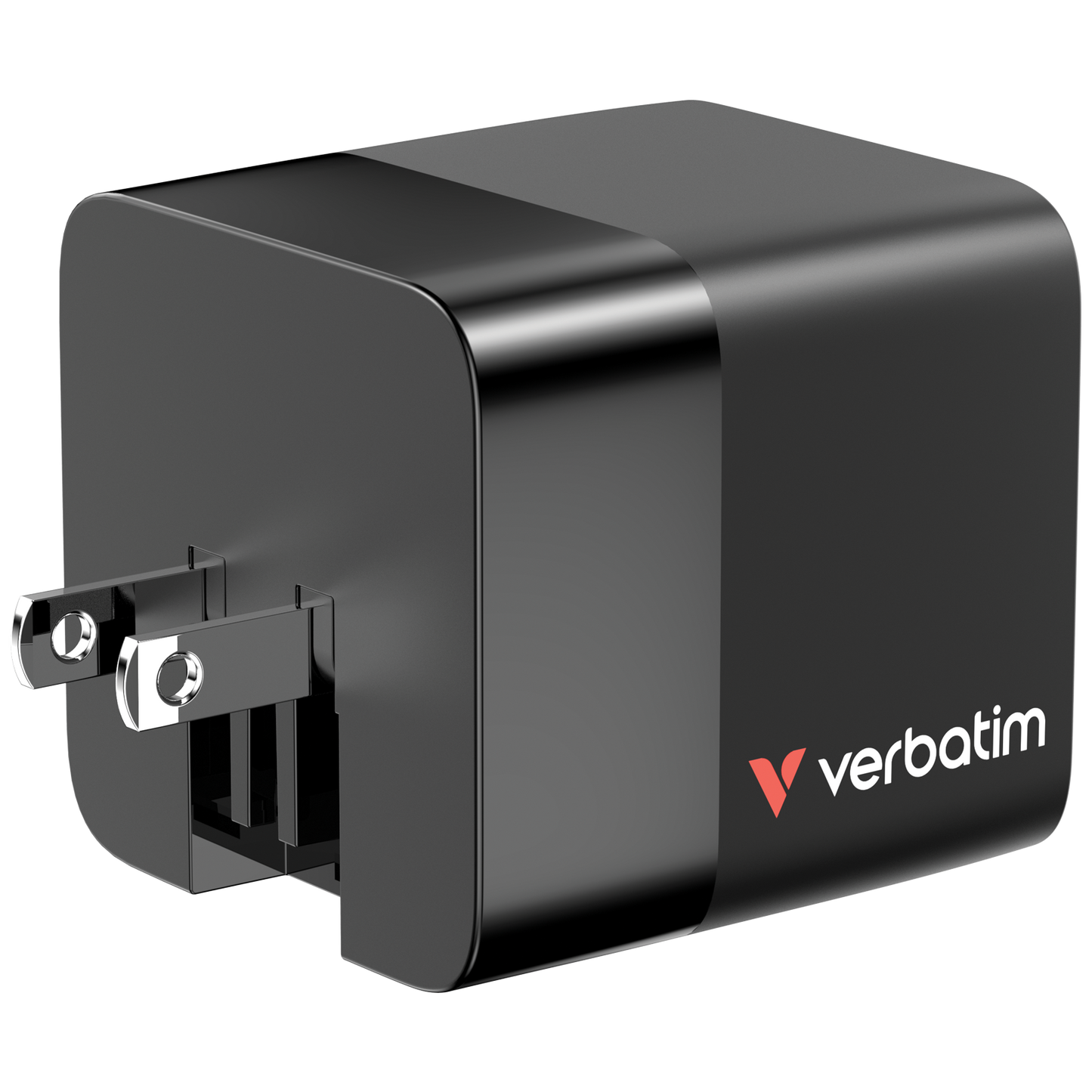 Cargador Verbatim GaN 65W de Cable retráctil