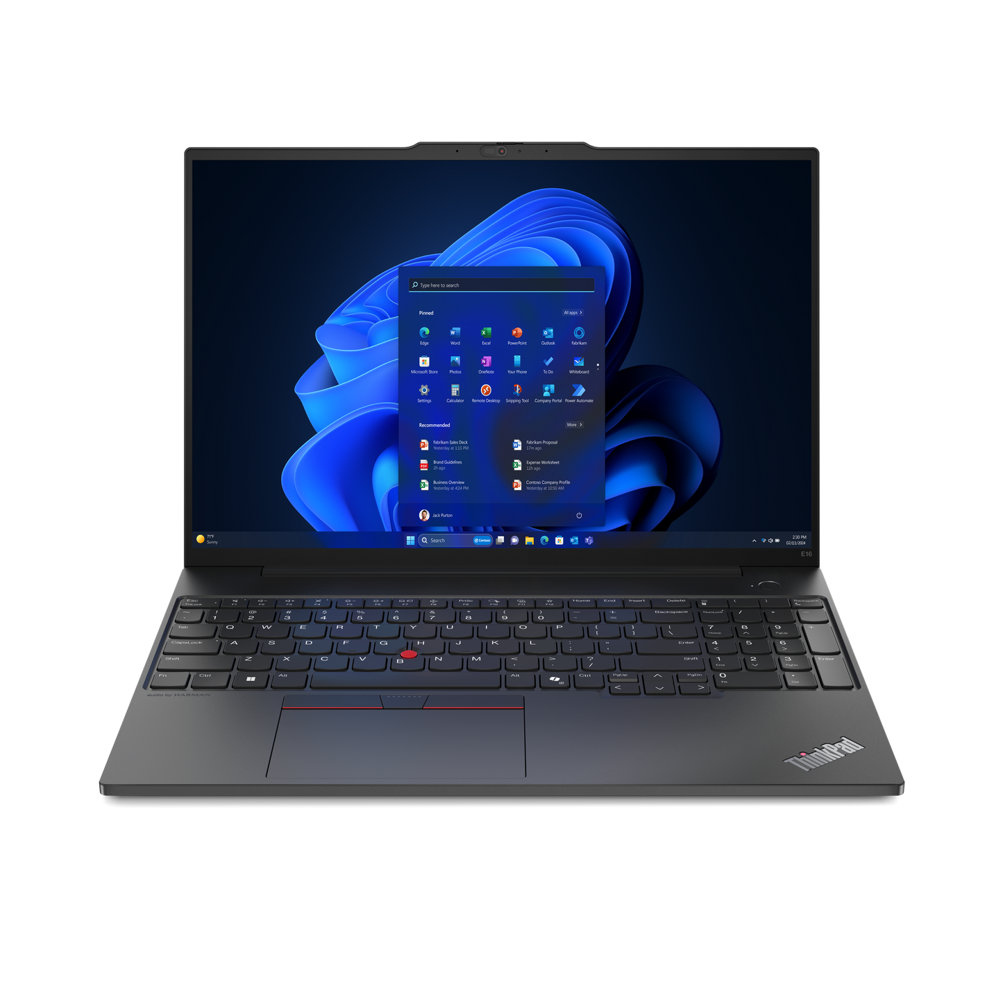 Laptop Lenovo TP E16 G2 IntelCoreUltra 7 155U  NonTouch Windows 11Pro 64 16GB  512GB SSD 3YR Onsite