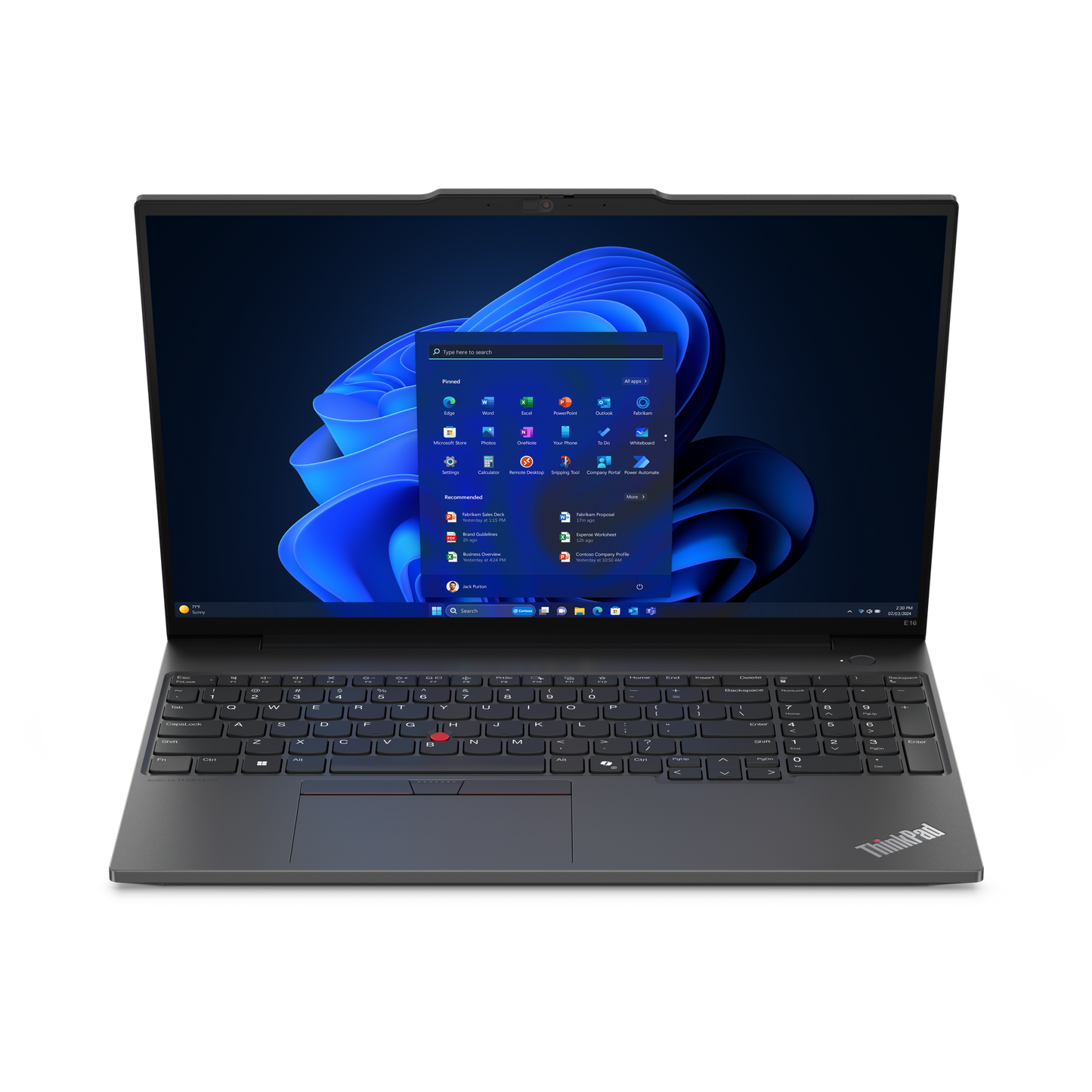 Laptop Lenovo TP E16 G2 IntelCoreUltra 7 155U  NonTouch Windows 11Pro 64 16GB  512GB SSD 3YR Onsite