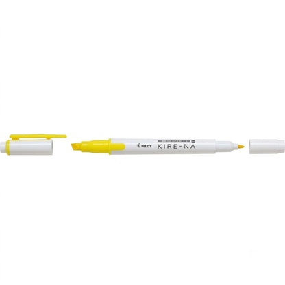 Resaltador Pilot KIRE-NA doble punta Cincel/Fino color Amarillo C/10