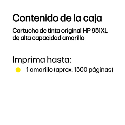 Tinta HP 951XL Amarillo OJ 8100/8600