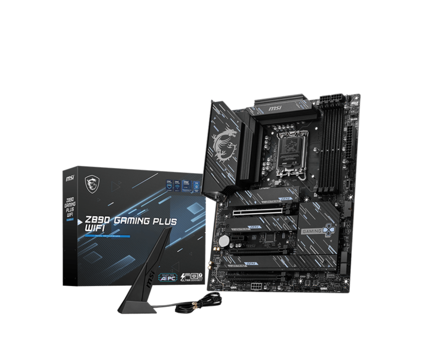 Tarjeta Madre MSI Z890 GAMING PLUS WIFI ATX LGA 1851 Intel Z890 256GB DDR5 HDMI/DP para Intel