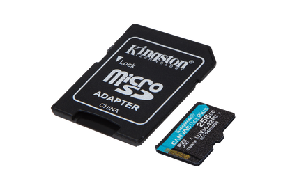 Memoria Micro SD Kingston Flash Canvas GO PLUS 256GB UHS-I CLASE 10 C/Adaptador
