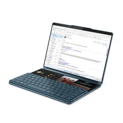 Laptop Lenovo Idea Yoga Book 9 13IRU8 13.3 Touch 2.8K Intel Core i7-1355U 1.70GHz 16GB 1TB SSD Windows 11 Home 64-bit Esp Turquesa