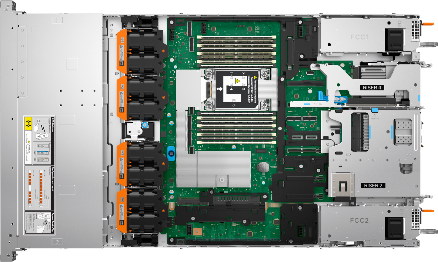 Servidor Dell R470 Intel Xeon6 Performance 6511P 2.3G 16C 4 x 32GB PERC H965i 480GB SSD iDRAC10 17G PSNBD 3Y