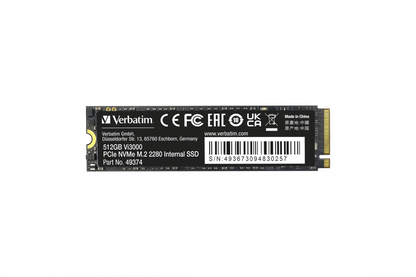 Unidad de Estado Sólido SSD Interno Verbatim Vi7000 PCIe NVMe M.2 2280 de 512GB Lectura 3100/2100 MB/s