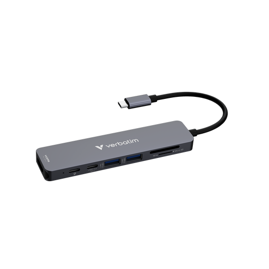 Hub Verbatim Multipuerto USB-C - 7 puertos 100W