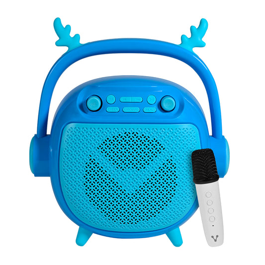 BOCINA VORAGO BSP-205 BLUETOOTH / MSD / USB / 3.5MM MICROFONO CON MODOS DE VOZ COLOR AZUL