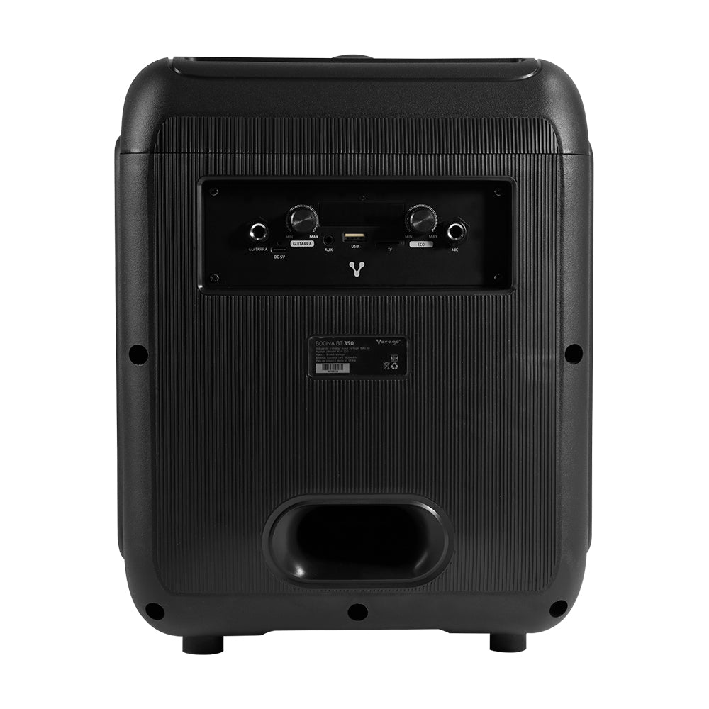 BAFLE VORAGO KSP-350 NEGRO 8" 30WATTS RMS TECNOLOGIA DSP / USB / MSD/ 3.5MM /  RECARGABLE / TWS BT 5HRS CARGA USB TIPO C / MICROFONO INALAMBRICO
