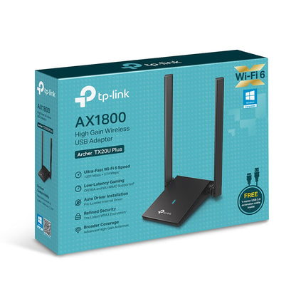 Adaptador TP-Link High Gain Dual Band Wi-Fi6 USB 1201 Mbps at 5 GHz