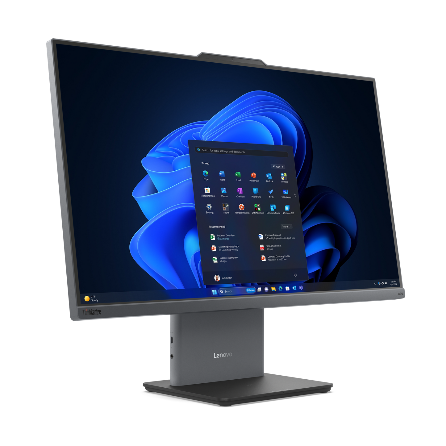 All in One Lenovo ThinkCentre Neo 50a 27 Touch Gen 5 Intel C i5-13420H Disco duro 1TB SSD Ram 16GB Windows 11 Pro