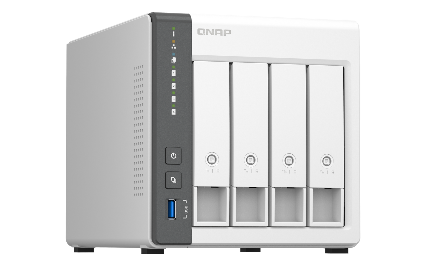 Unidad Almacenamiento NAS QNAP CPU ARM Cortex A55 Quad Core 2.0GHz 4GB RAM RJ45 2.5GbE 4 Bahias 3.5 Hasta 22TB Linux S/D