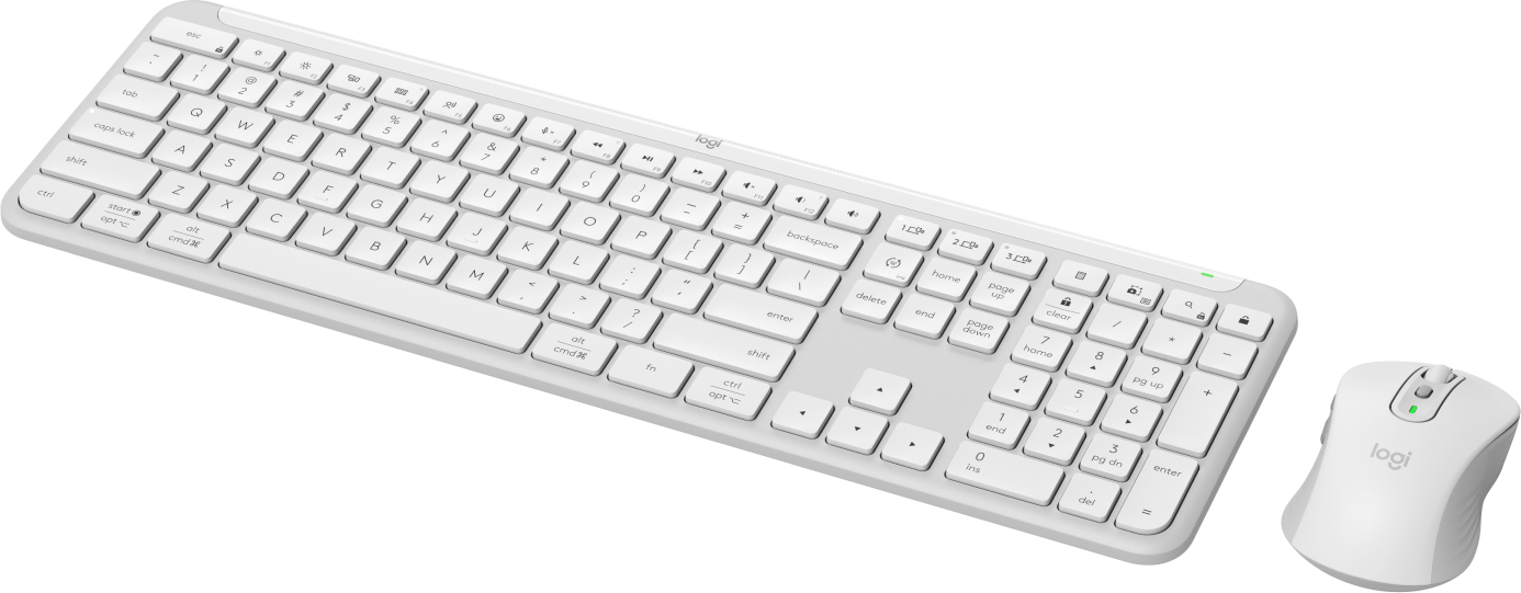 Kit Teclado y Mouse Logitech MK950 Inalambrico off white