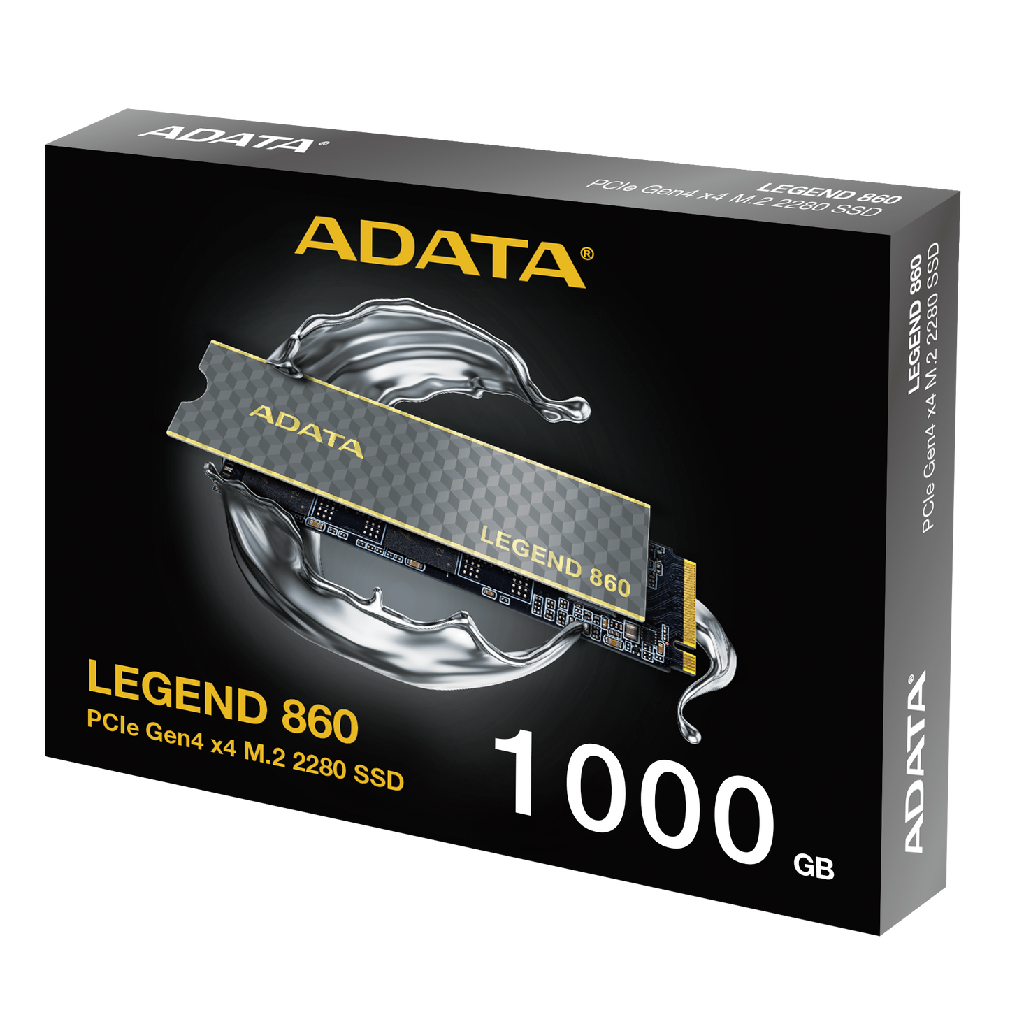 UNIDAD DE ESTADO SOLIDO ADATA LEGEND 8601000GB PCIE GEN 4 M.2 2280 VELOCIDAD 6000MBS/4000MBS COMPATIBLE CON PS5 DISIPADOR ALUMINIO