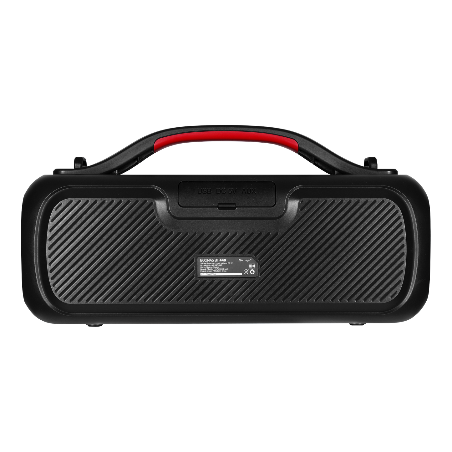 BOCINA VORAGO BSP-440 BLUETOOTH / USB / LUZ FRONTAL RGB / TWS / 20W RMS CON HASTA 5 HRS AUTONOMIA / IPX5