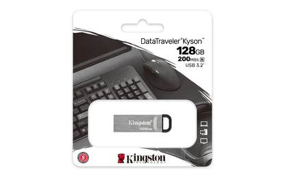 Memoria USB Kingston DataTraveler Kyson 128 GB 3.2 Gen1 Color Gris